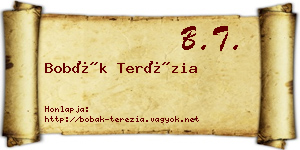 Bobák Terézia névjegykártya